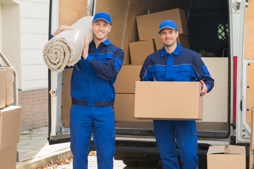 Man and van vehicle loading goods for a UK booking
