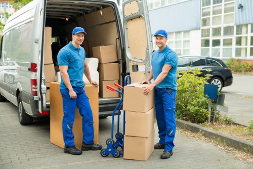 Protective PPE used by movers during a Blackfriars van service