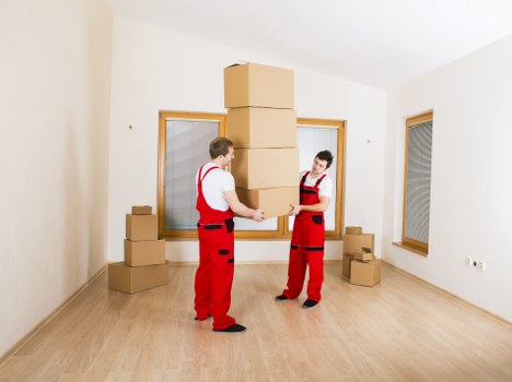 Prepared boxes and furniture ready for a Blackfriars man and van move