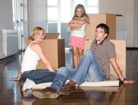 Local movers handling boxes and furniture for a Blackfriars home move